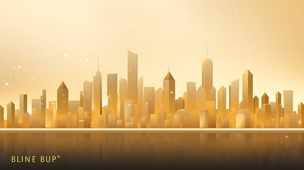 Banner of dream big future shiny gold and white cityscape background c design art 2d clipart ideas