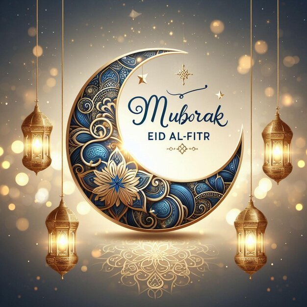 banner Eid al Fitr greeting card