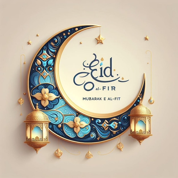 Photo banner eid al fitr greeting card