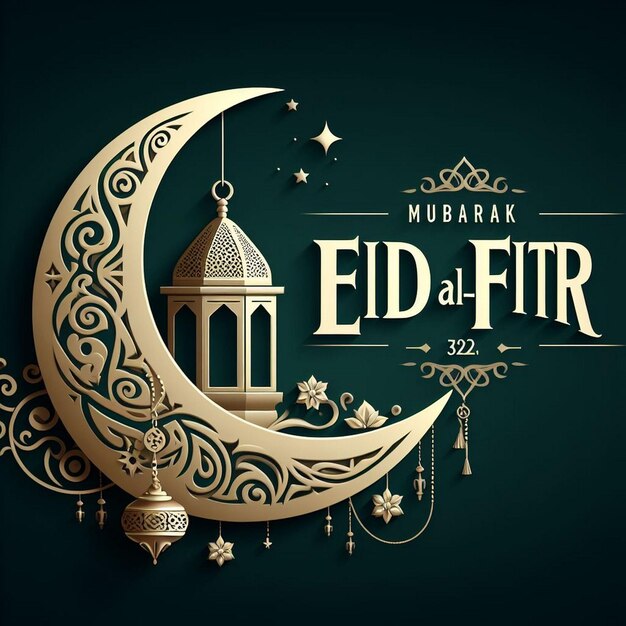 banner Eid al Fitr greeting card