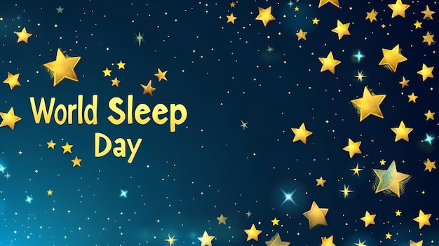 A banner featuring a serene night sky filled with stars perfect for World Sleep Day