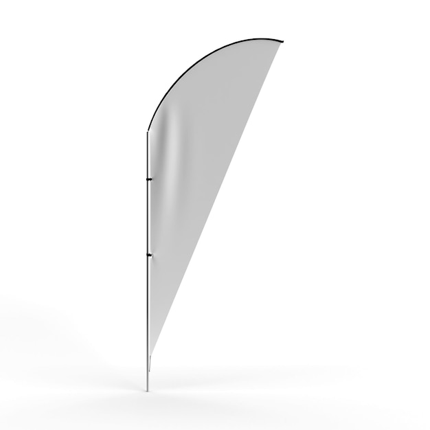 Banner Flag waving display exhibition Extreme Shape 13 illustration for mockup and signage