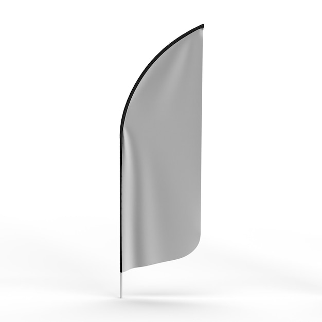 Photo banner flag waving display exhibition extreme shape 8 illustration for mockup and signage