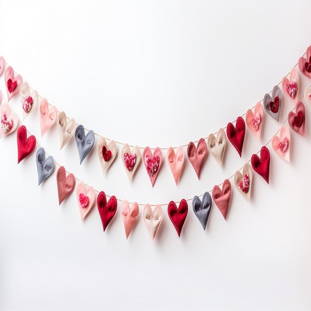 a banner of hearts that says quot love quot on it