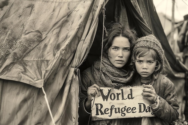 Photo banner illustration international day of refugees