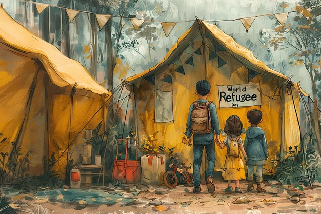 Photo banner illustration international day of refugees