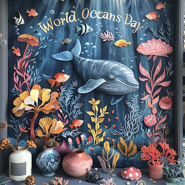 Banner illustration International Oceans Day