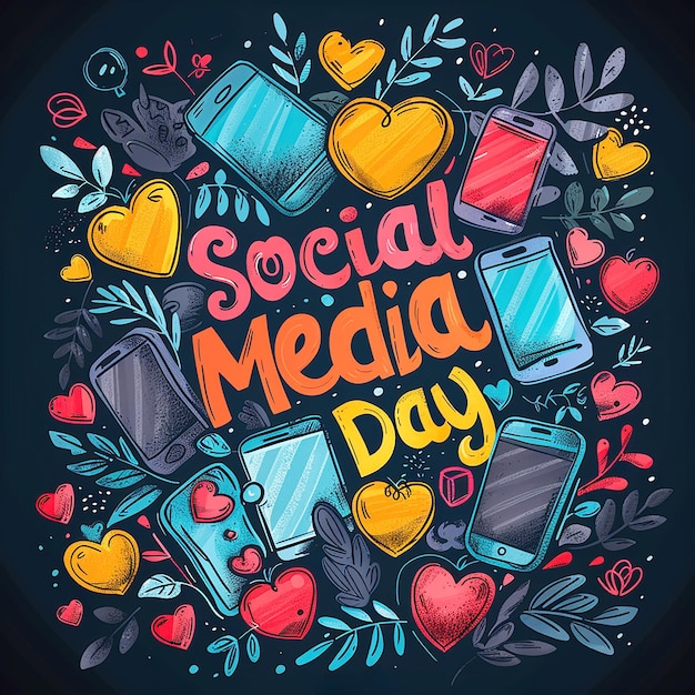 Banner illustration International Social Media Day