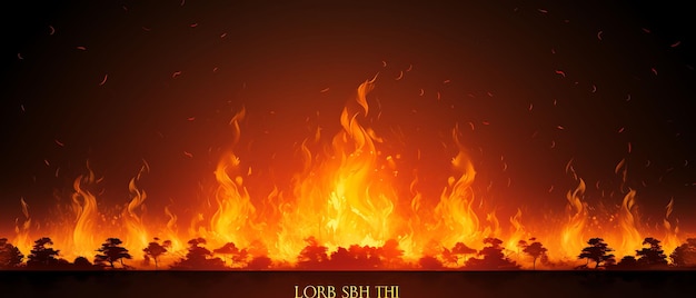 Banner of lohri bonfire with glowing embers warm and mesmerizing color lohri india festival design