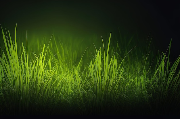 Banner of lonely green grass