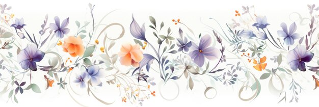 Banner made of bright flowers