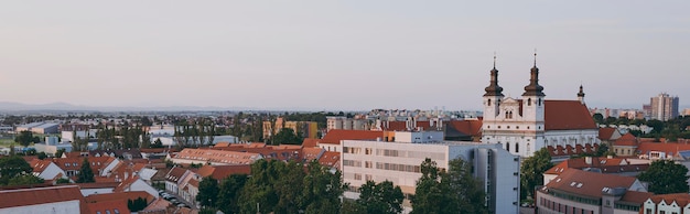 Banner met het landschap van de oude stad