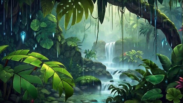 Photo banner of mystery rain forest for game