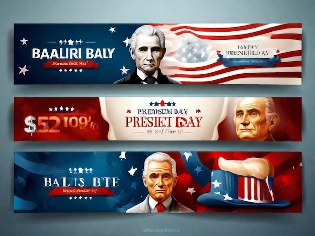 Banner of posterontwerp voor de dag van de president