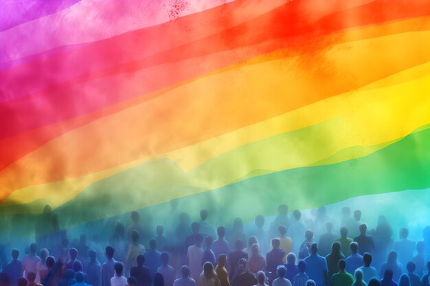 Фото Баннер или фон для дня гордости и сообщества лгбтк разнообразие, единство, красочность