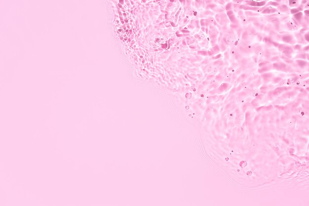 Foto banner of pink tessura di sfondo d'acqua astratta con onde e onde copia spazio