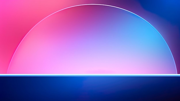 Banner template with blue and pink gradient and copy space ai generative