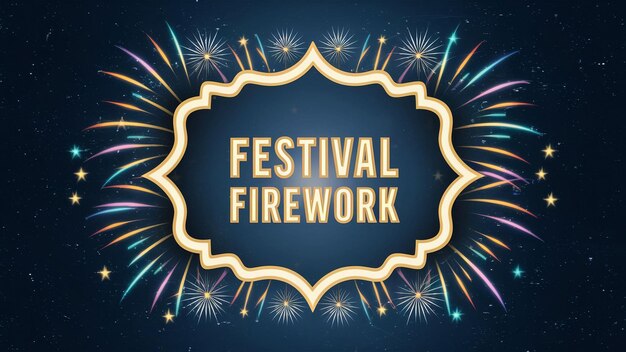 a banner that says festival fireworks with a banner that says quot festival fireworks quot