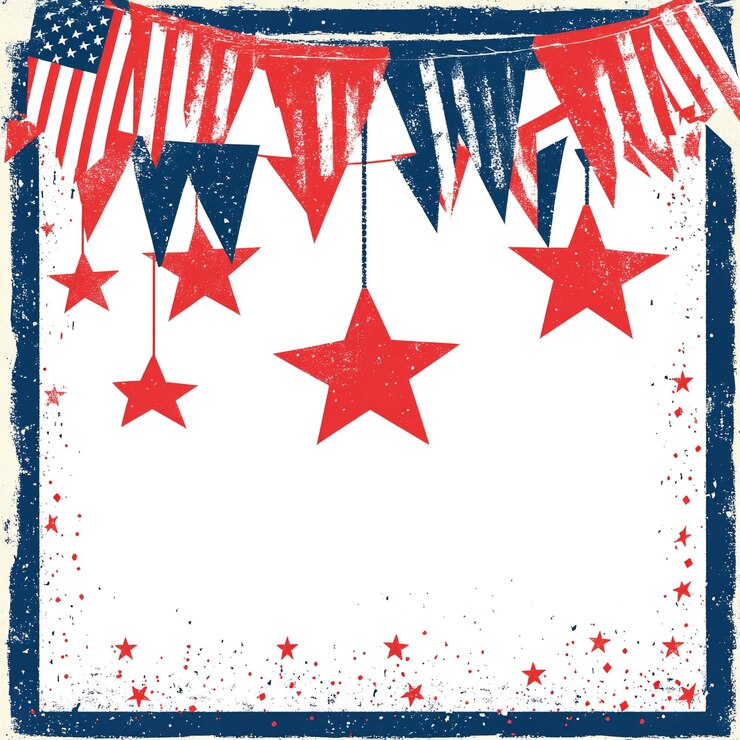 Photo a banner that says quot stars quot and a banner with a banner that says quot patriotic quot