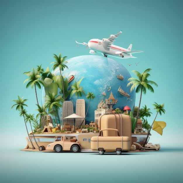 Banner of travel summer concept