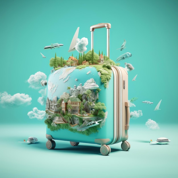 Banner of travel summer concept