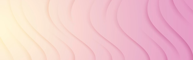 Banner violet and light pink gradient abstract wave background