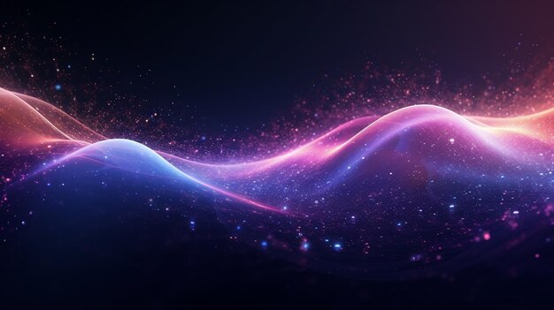 Banner wave background with a colorful wave background