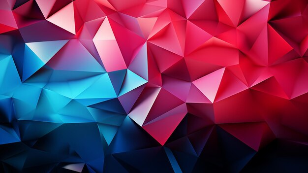 banner_with_a_rainbow_colored_low_poly_design