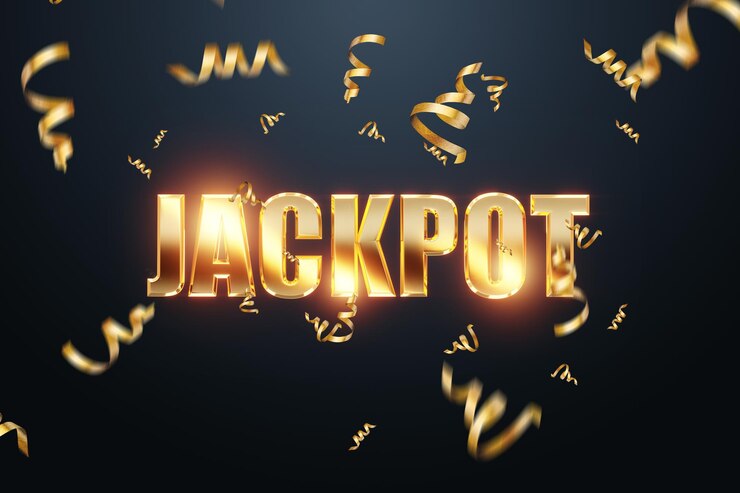 Photo banner with the golden inscription jackpot on a dark background luxury style casino concept advertising template gambling website header 3d illustration 3d render copy space