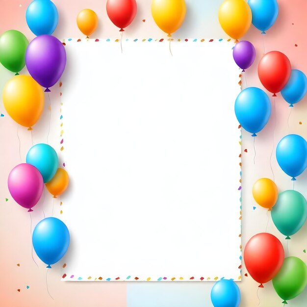 Photo a banner with many balloons on it with a pink background