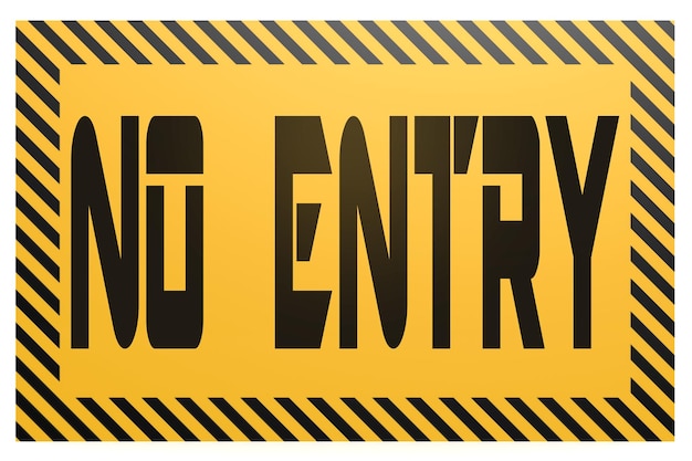 Photo banner with no entry word