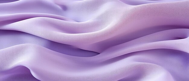 Banner with space for text made of light delicate purple wavy silk textile fabric details