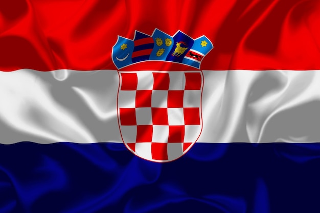 Bannerontwerp van de nationale dag van de Kroatische vlag, textuurillustratie, achtergrond van de vlag van hoge kwaliteit