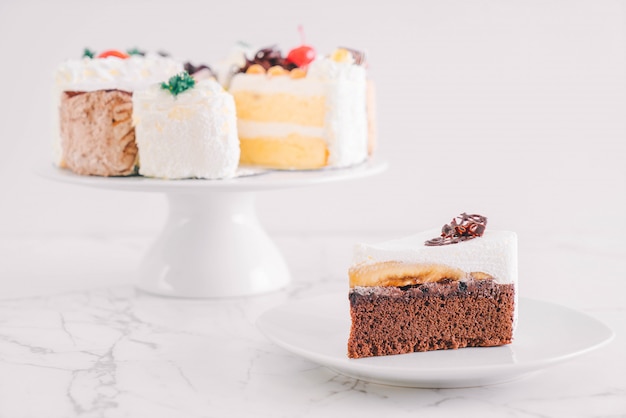 banoffee cake on plate