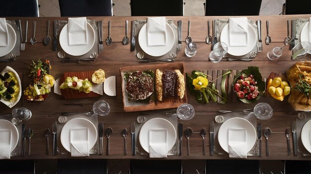 Banquettafel met restaurantservice