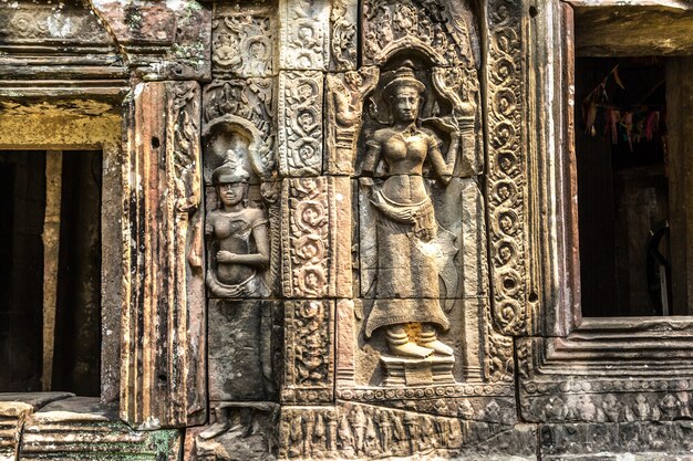 カンボジアのアンコールワットのバンテアイクデイ寺院