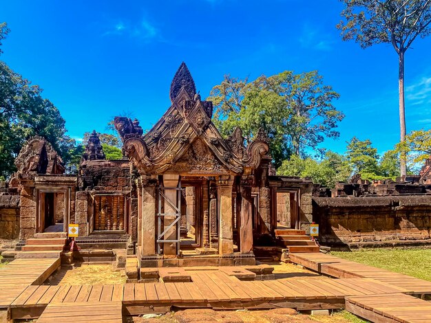 Banteay Srei Temple was built in honor of the god Shiva of the Khmer civilization Angkor Cambodia