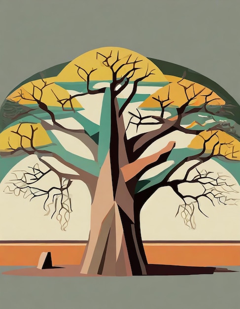 Baobab tree illustration