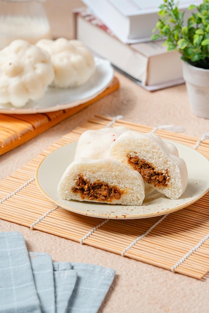 Baozi or Chinese Steamed Buns is a type of yeastleavened filled bun in various Chinese cuisines