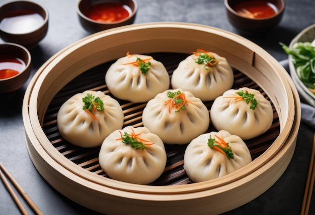 Baozi Steamed Buns Soft steamed buns often filled with meat vegetables