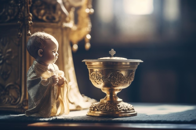 Baptism of a child in the Church Newborn baby baptism christening a catholic event in the church the union with god Religious tradition Christian sacrament grace the laws of God