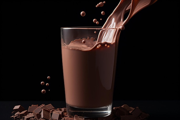 Bar of chocolate on a dark background sweetness high quality