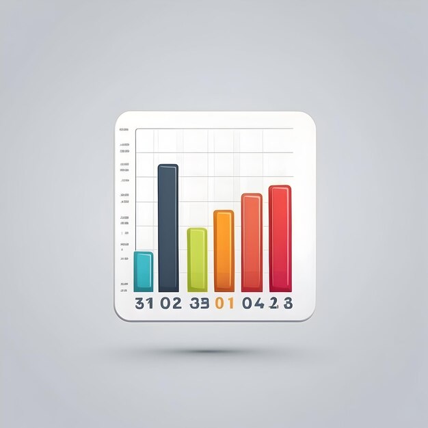 Photo bar graph icon business chart data visualization graph diagram statistical bar graph financial