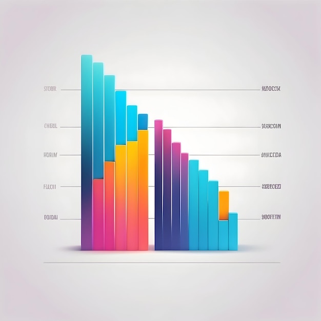 Photo bar graph icon business chart data visualization graph diagram statistical bar graph financial