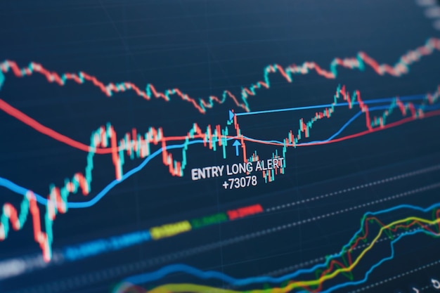 Grafici a barre diagrammi figure finanziarie astratta incandescente carta da parati forex grafico interfaccia investimenti commercio finanza azionaria