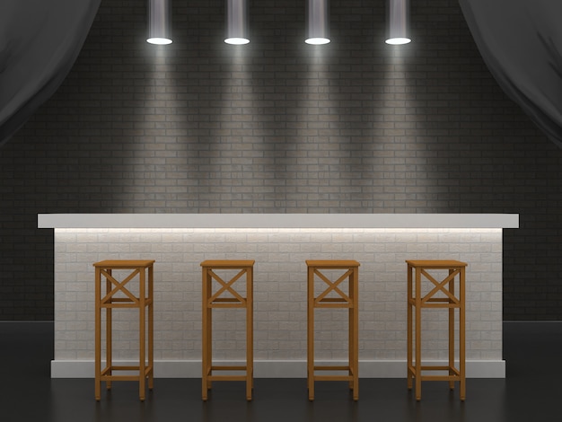 The bar made of brick.