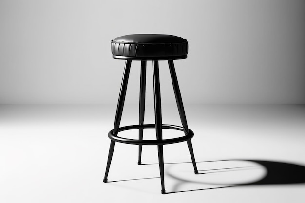 Photo bar stool on a white background generative ai