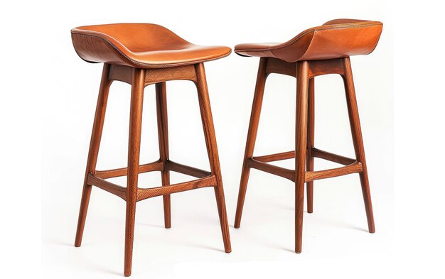 Bar Stools with a MidCentury Modern Flair isolated on transparent Background