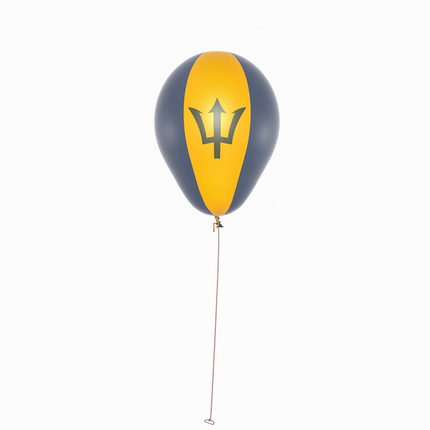 Barbados ballon op witte achtergrond