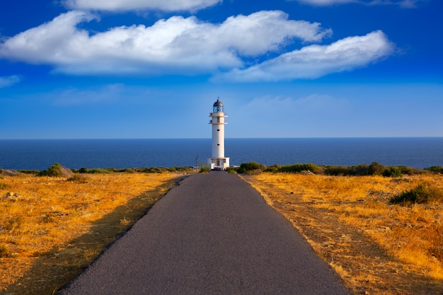 Barbaria cape Lighthouse in Formentera Balearic islands